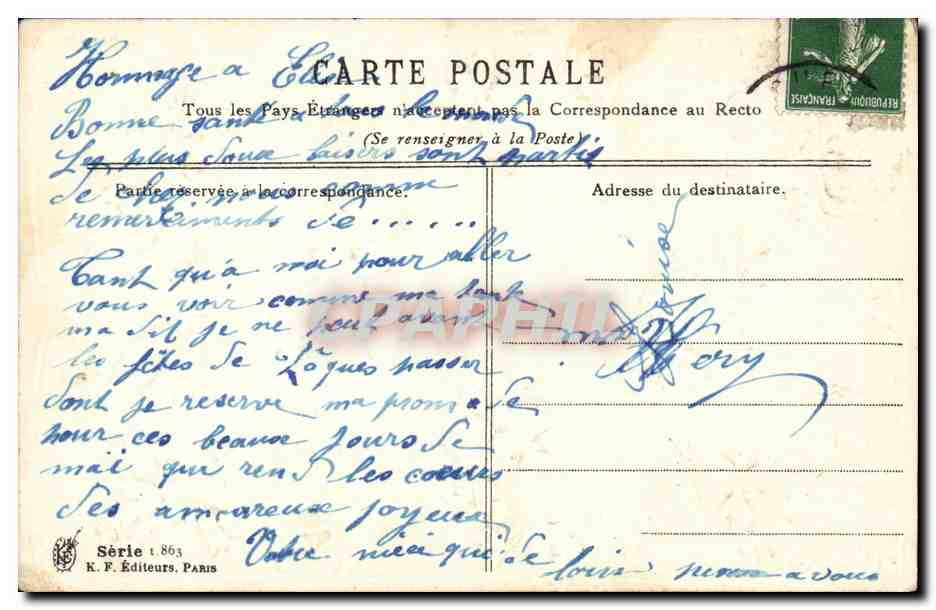 Fleurs et symboles amoureux — Série 1863 — K. F. Éditeurs, Paris — Reverso