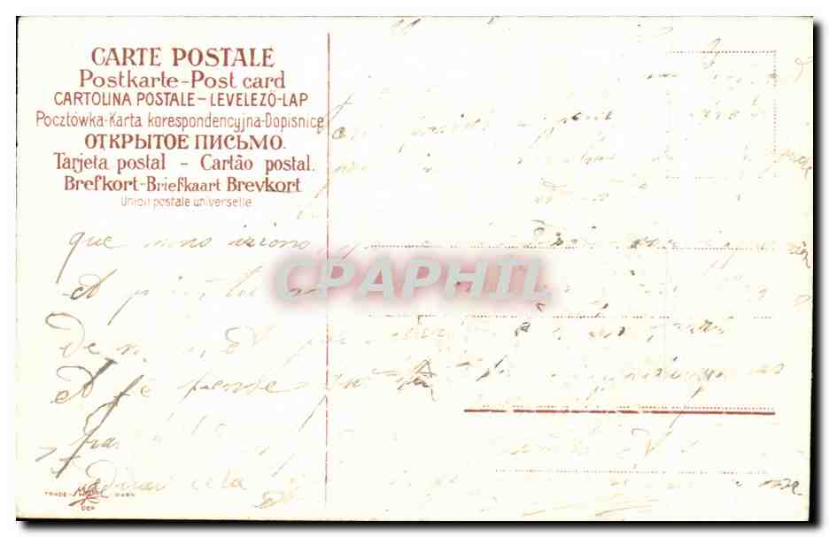 Bouteille décorative à fleurs — Amitié sincère — éditeur non identifié — Verso