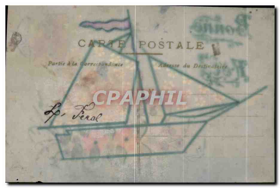 Bateau fleuri — Bonne Réception — éditeur inconnu — Rückseite