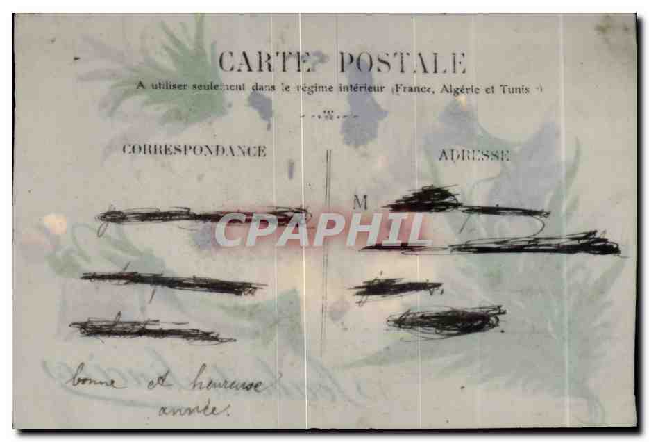 Pansies violettes — Souhaits Sincères — Carte postale française — Achterkant