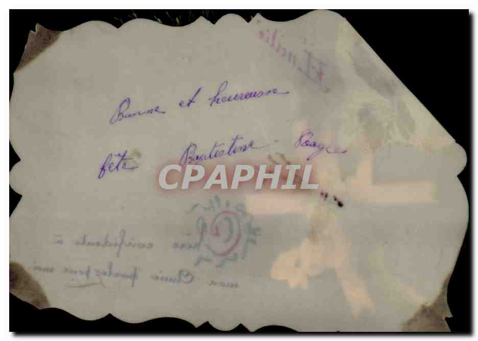 Fleurs - Flowers - country bouquet - - CPA  — Back