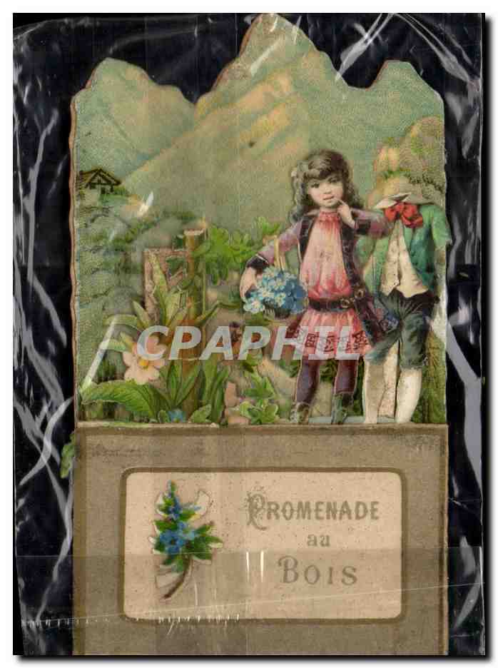 Fantaisie - Enfant - Little girl with cherub face - CPA 