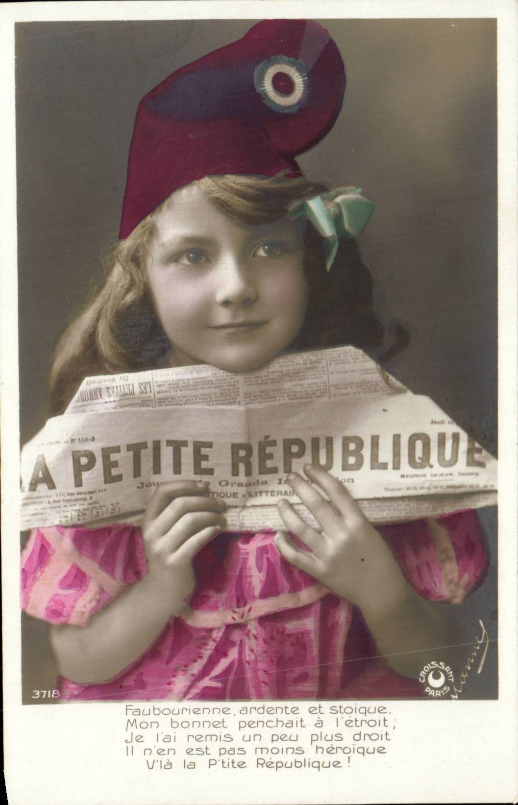 Fantaisie - Enfant - A Petite Republique - Journal - newspaper La petite Republique - CPA 