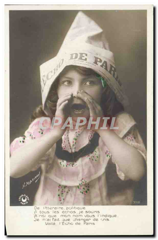 Fantaisie - Enfant - Echo de Paris - Journal - newspaper - CPA 