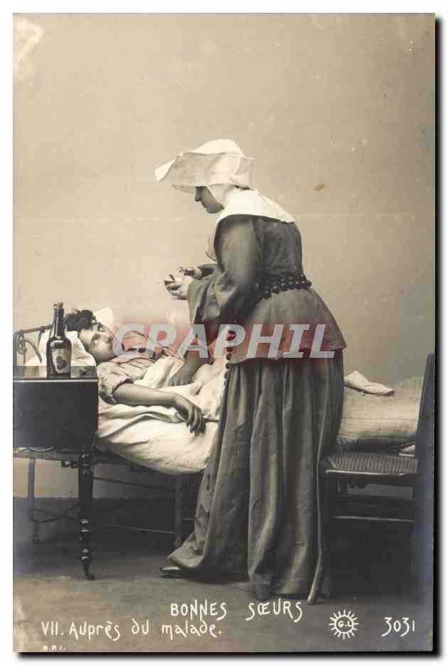Folklore - Costumes - Bonnes Soeurs - Aupres du Malade- CPA 