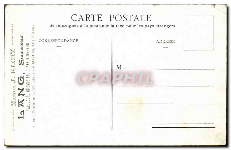 Folklore - Costumes - Caquelage - Chat CPA  — Rückseite