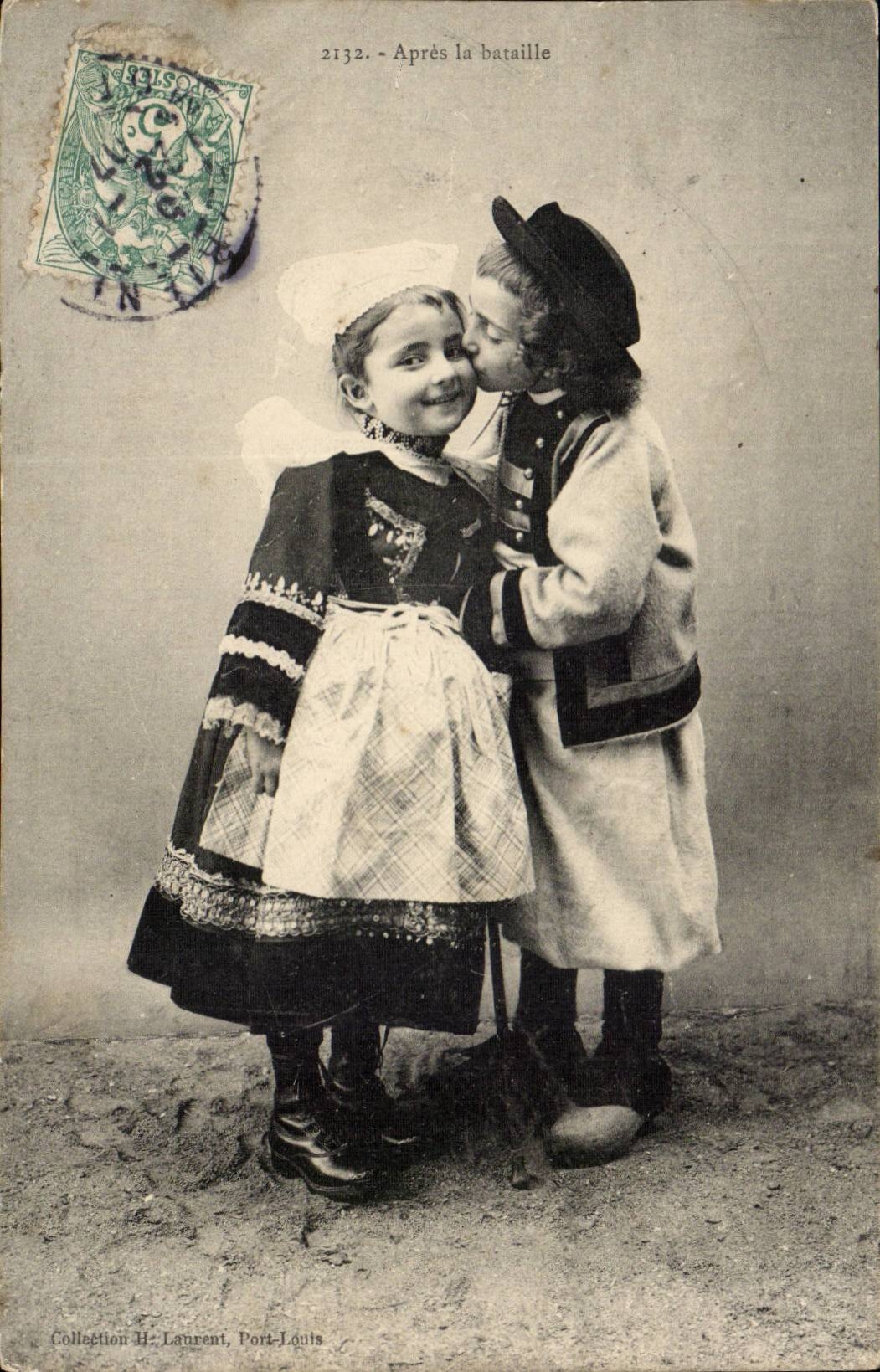 Folklore - Costumes - Apres la Bataille - enfants - darling children - CPA 