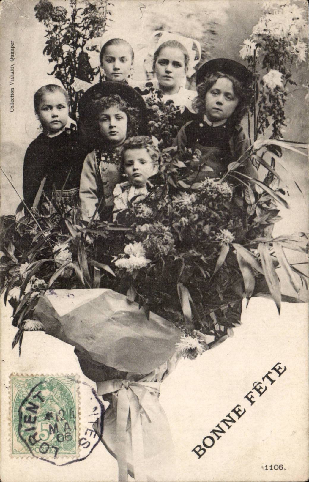 Fantaisie - Bonne Fete - Enfants- Adorable Children - CPA 