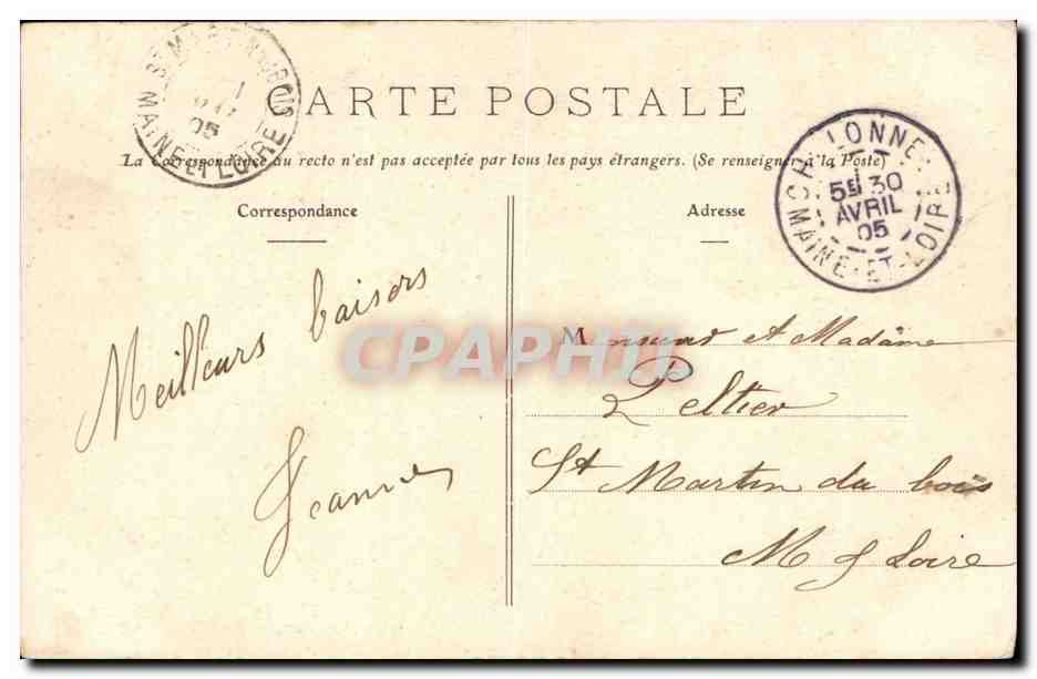 Fantaisie - Grand Frere et petite soeur - En Bretagne - Enfants - Adorable Children - CPA  — Verso