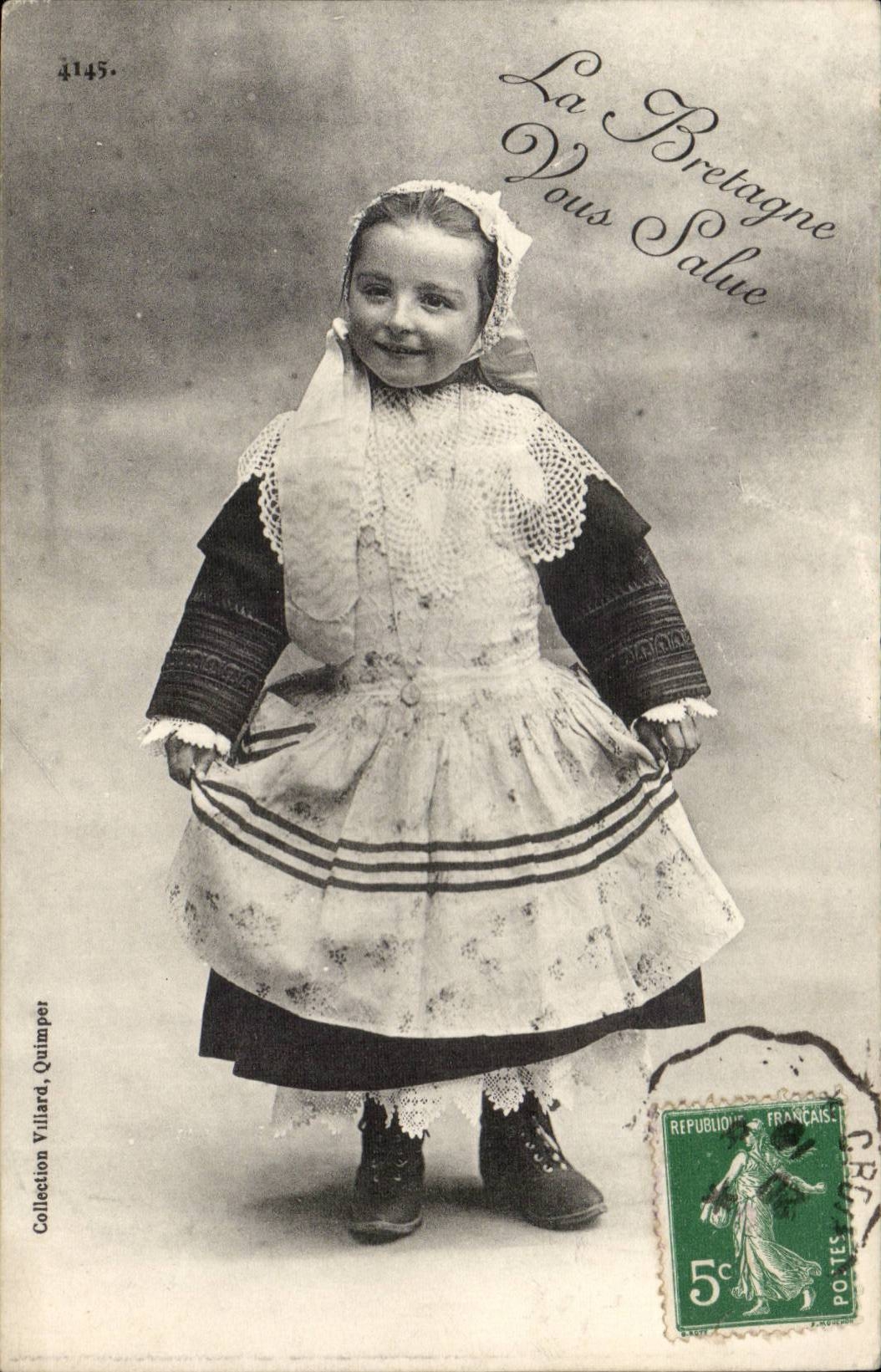 Fantaisie - Vous Salue - En Bretagne - Enfants - Adorable Child - CPA 