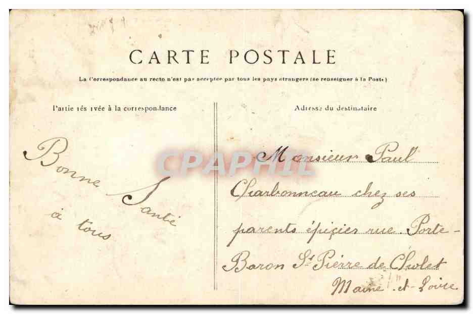 Folkore - Costumes - Bonne Annee - En Bretagne - Enfant - CPA  — Verso