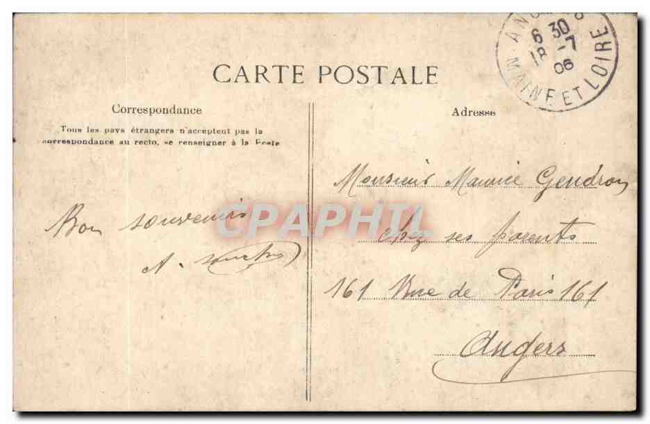 Plougastel - Daoulas- Fille et gas - Folklore - Costumes - Enfants CPA  — Rückseite