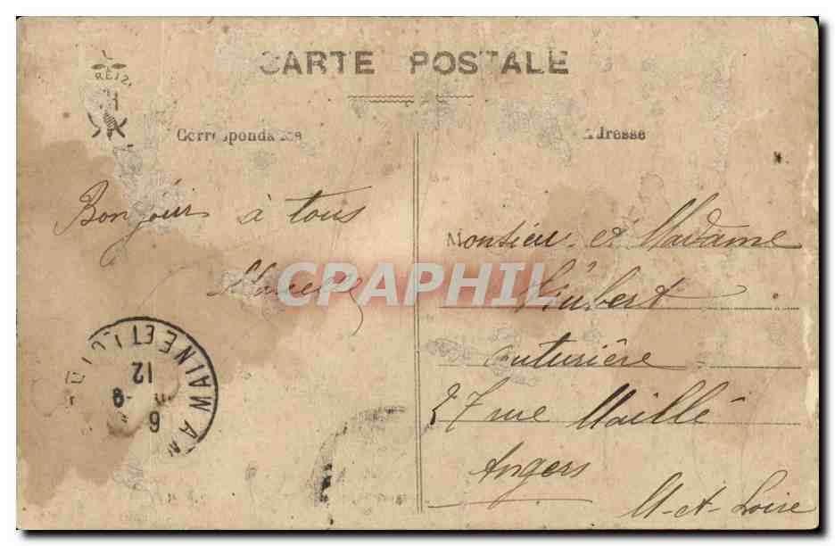 Folkore - Costumes - Grand pere et Petit Gas - Bretagne - CPA  — Rückseite
