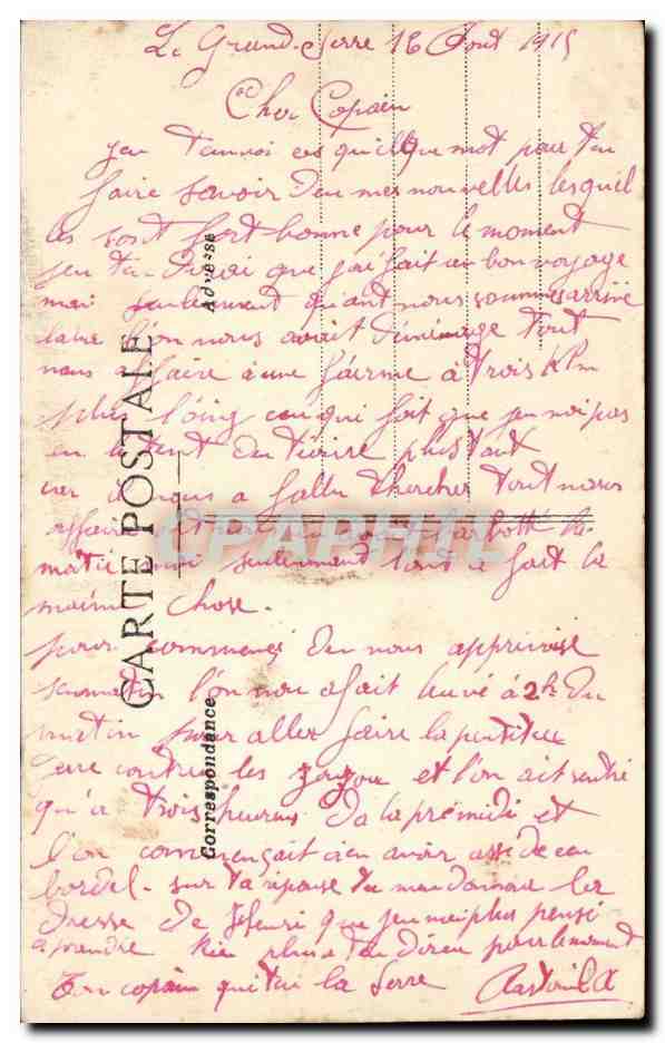 Militaria - Soldat - Jeune Homme - CPA  — Rückseite