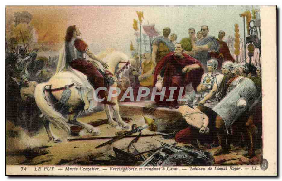 Le Puy — Musée Crozatier — Vercingétorix se rendant à César — Tableau de Lionel Royer — LL