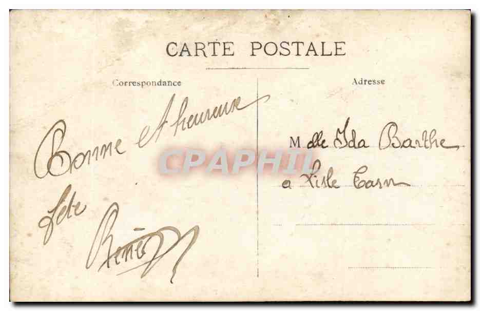 Fanataise - Homme - Man with gentle eyes Ida Barthe - - CPA  — Rückseite