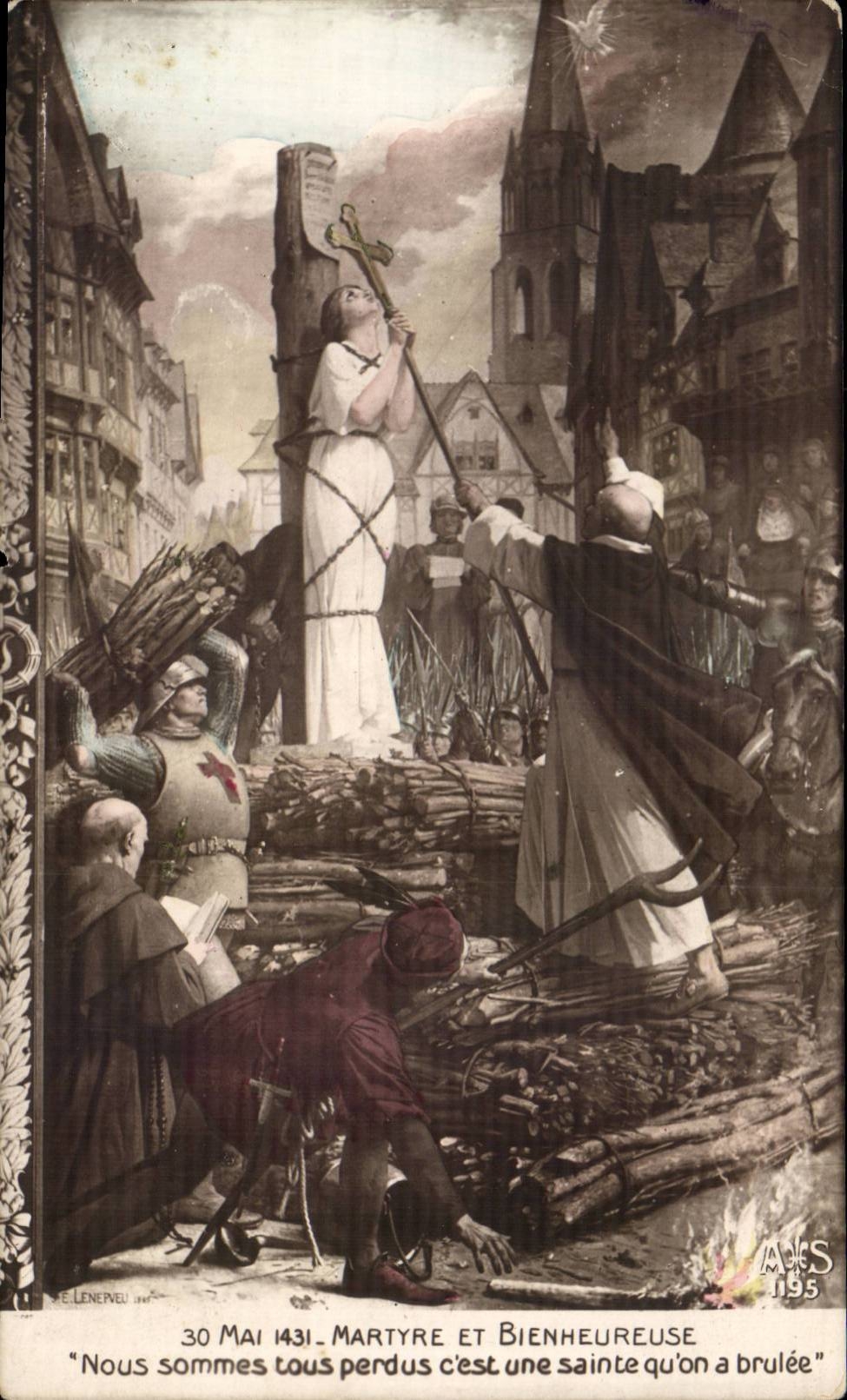 CPA Fantaisie Martyre et bienheureuse Jeanne d'arc 