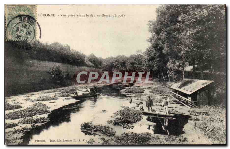 CPA Peronne Vue prise avant le demantelement (1906)