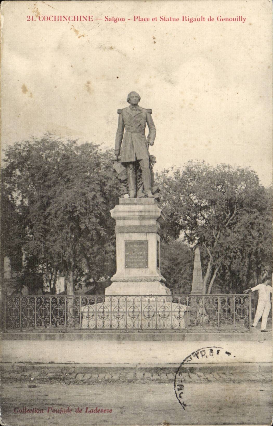 Saigon — Statue von Rigault de Genouilly — Sammlung Poujoude de Ladeoëze