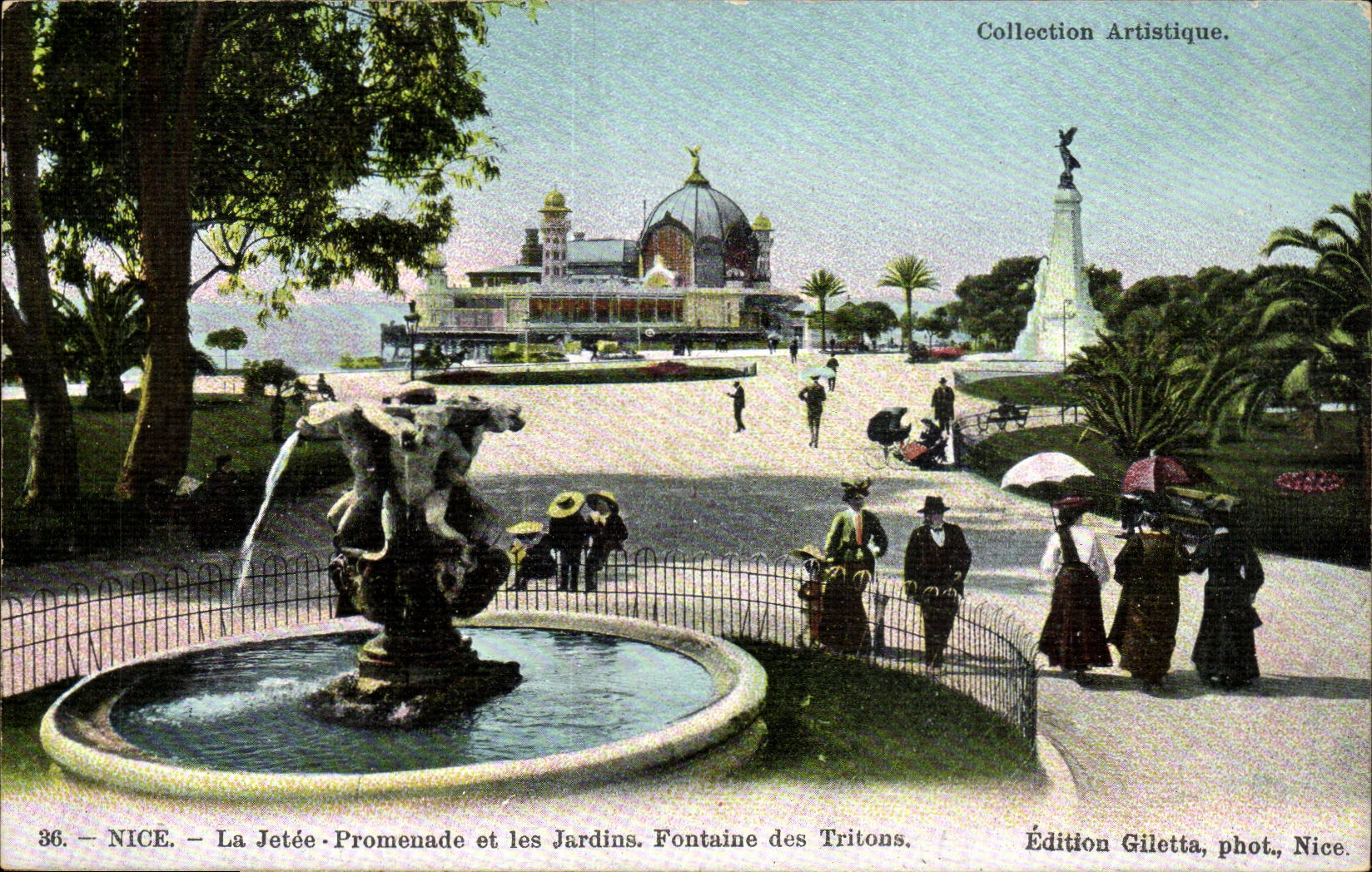Nice - La Jetee Promenade et les Jardins - Fontaine des Tritons - CPA 