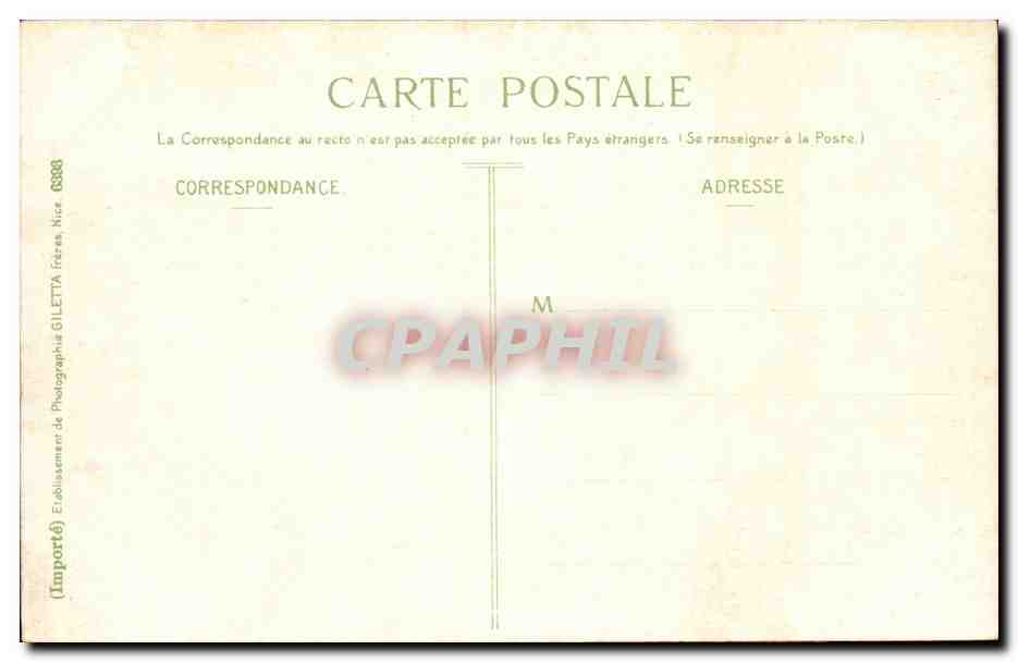 Nice - La Jetee Promenade et les Jardins - Fontaine des Tritons - CPA  — Rückseite