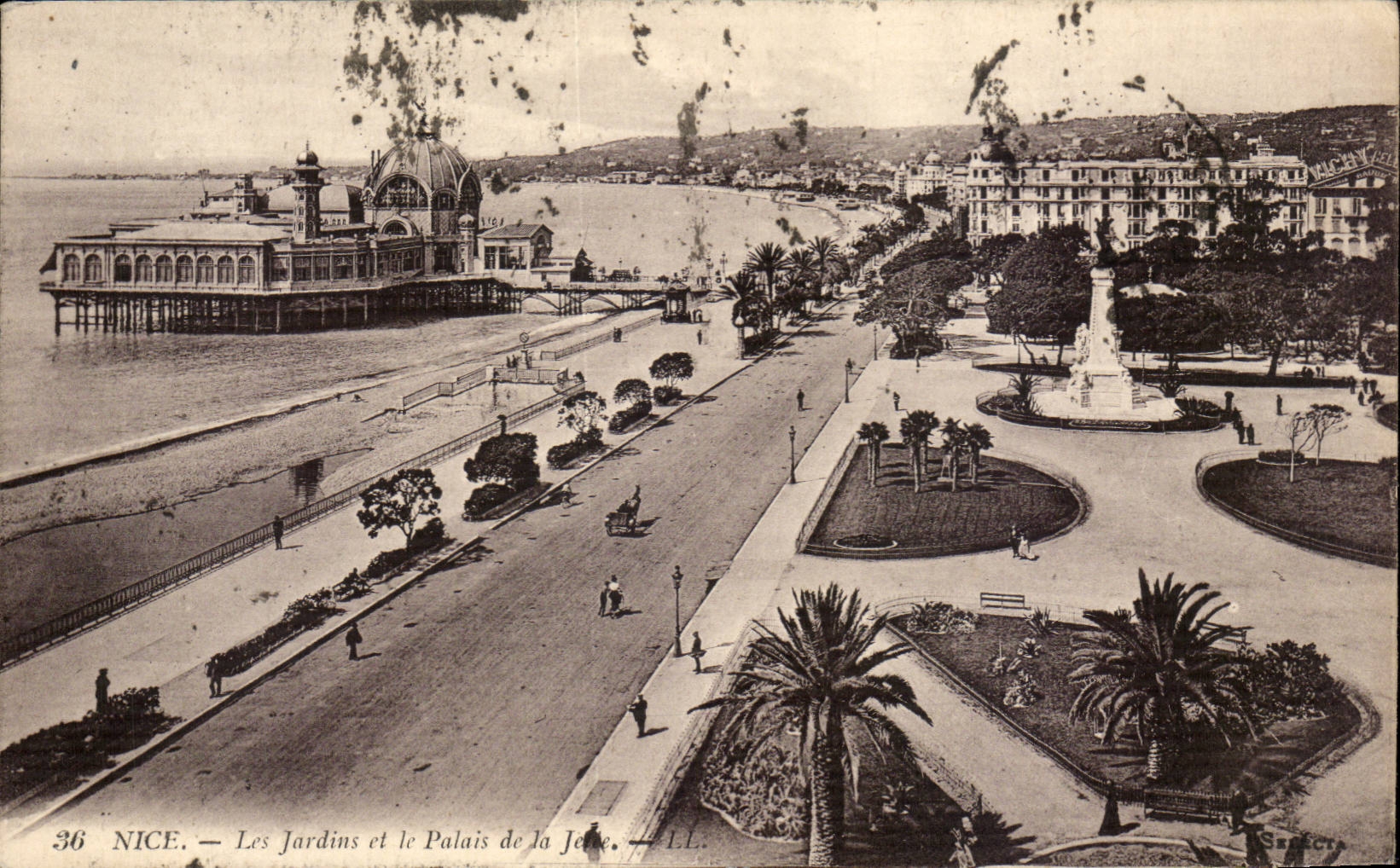 Nice - Les Jardins et Palais de la Jetee CPA 