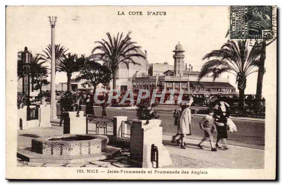 Nice - Palais de la Jetee et Promenade des Anglais CPA 