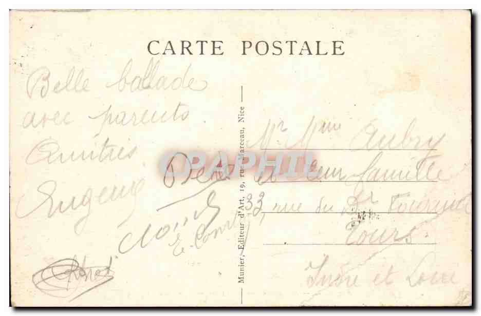 Nice - Palais de la Jetee et Promenade des Anglais CPA  — Rückseite