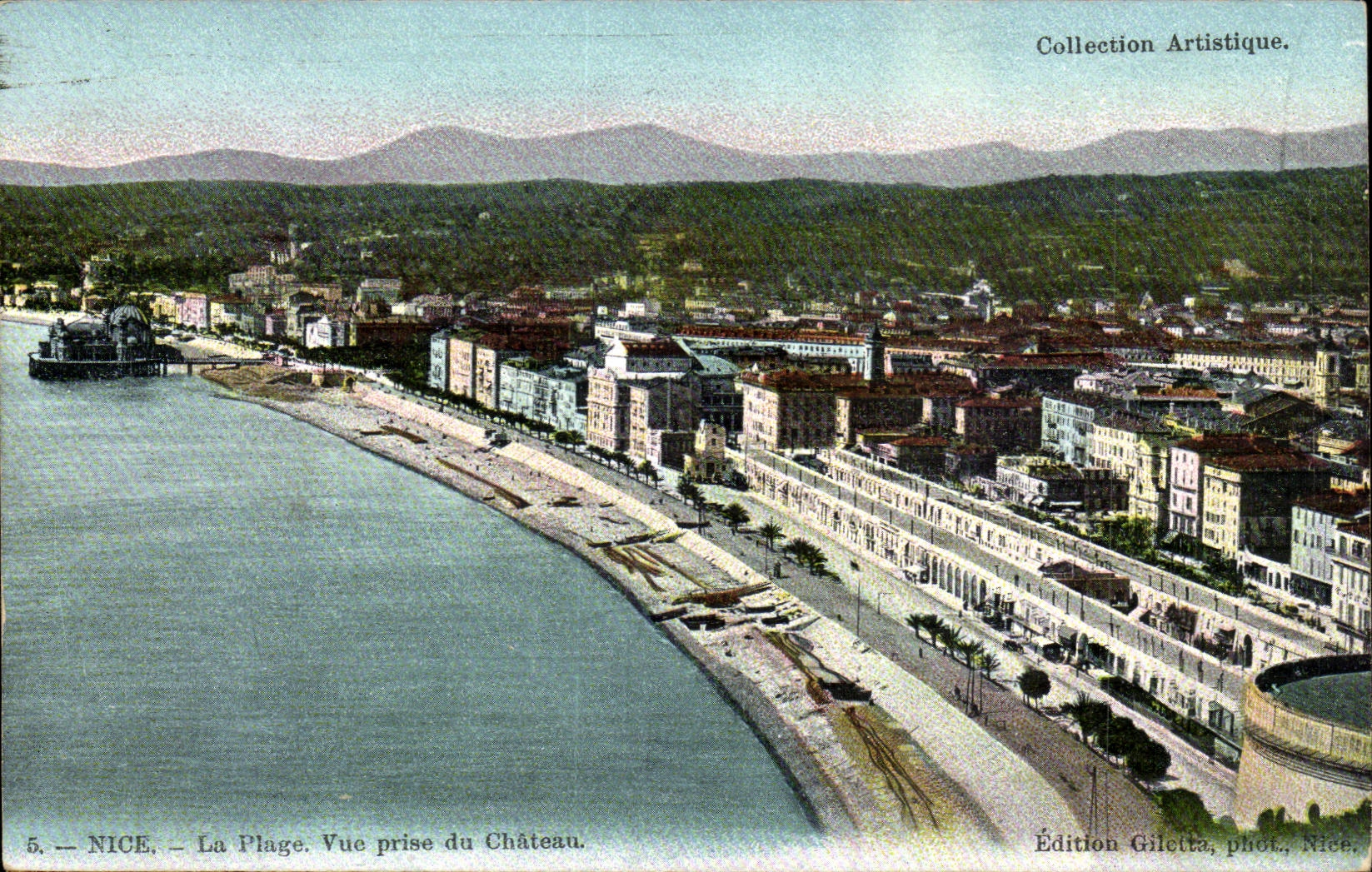 Cannes - Vue Prise du Chateau - La Plage CPA 