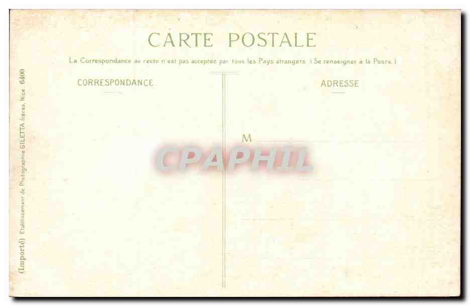 Cannes - Vue Prise du Chateau - La Plage CPA  — Rückseite