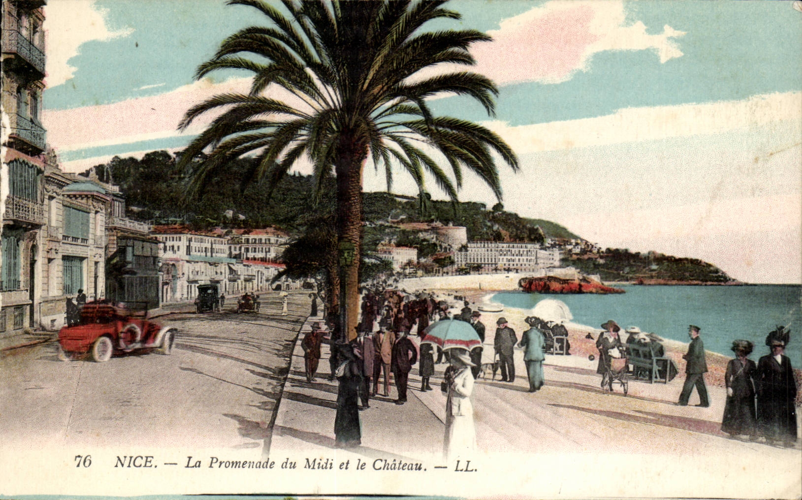 Nice - Promenade du Midi et le Chateau CPA 
