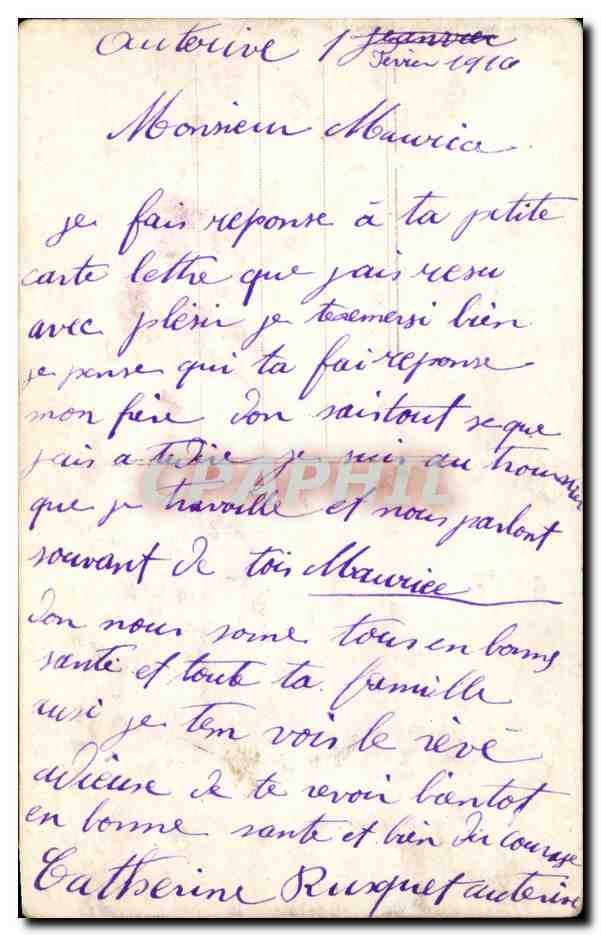 Fantaisie - Femme - Vision - Soldat CPA  — Rückseite