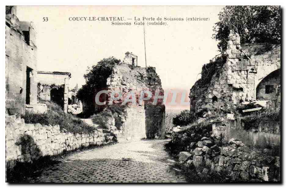 Coucy-le-Château — La Porte de Soissons (extérieur) — éditeur C. Géfriel, Paris