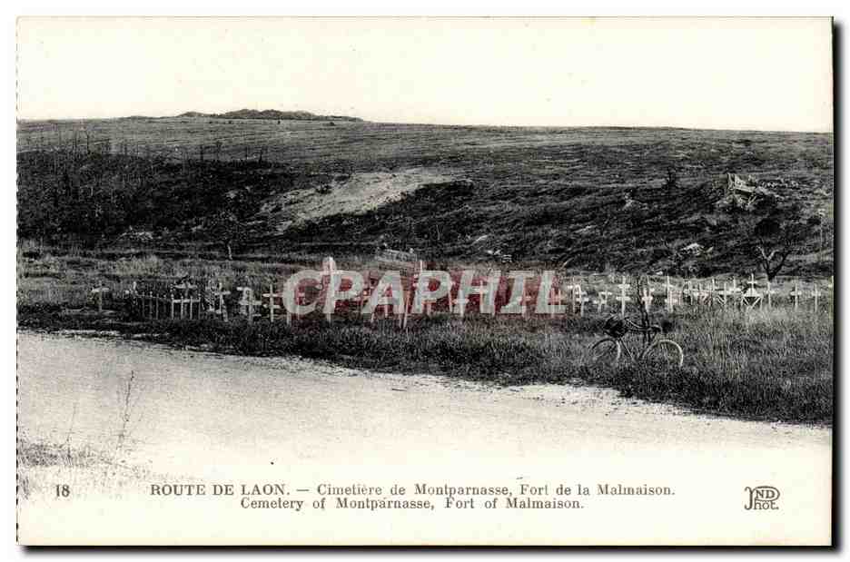 Route de Laon - Cimetaire de Montparnasse - Fort de Malmaison - CPA 