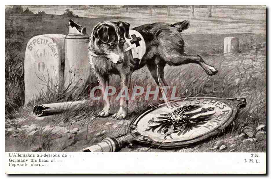 Perro de guerra alemán — fragmentos del ejército alemán — I.M.L. n°2102