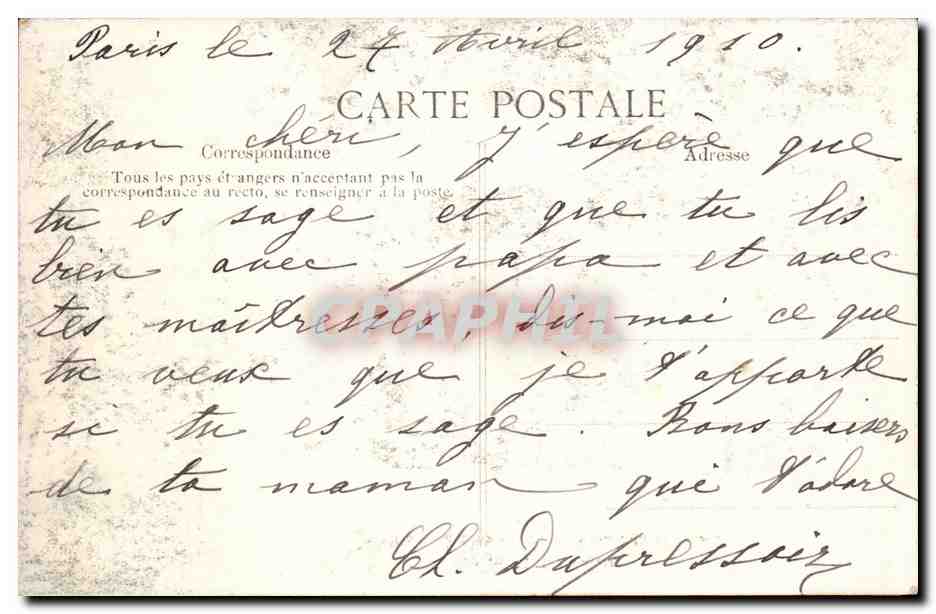 Overstroming van de rivier de Seine — Uitzicht genomen van de rue Gros - Passy — ELD — Achterkant