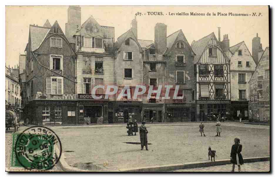 CPA Tours Les vieilles maisons de la place Plumereau