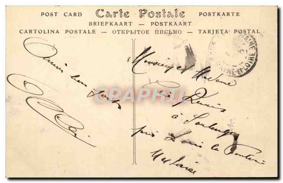 CPA Tours Hotel de ville (Laloux) — Rückseite