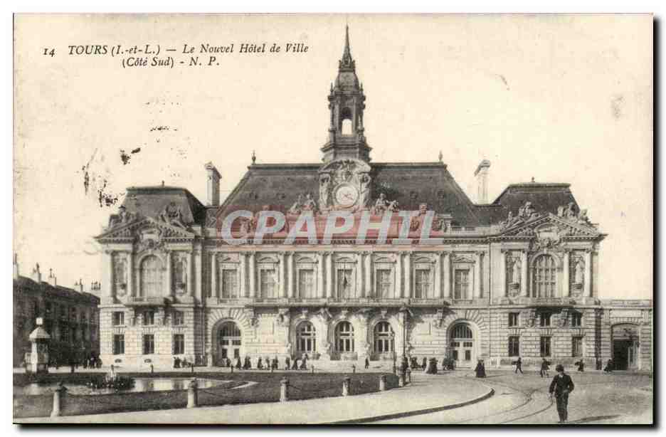 CPA Tours Le nouvel hotel de ville