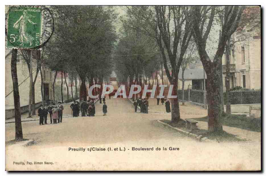 CPA Preuilly sur Claise Boulevard de la Gare