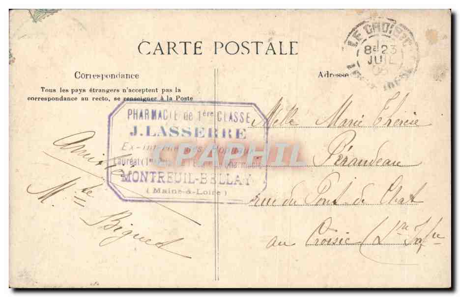 CPA Folklore Enfant Jeune breton — Verso