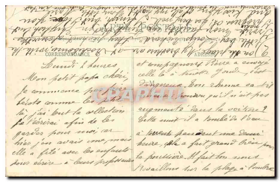 CPA Folklore Petits enfants de Bretagne Doux baisers — Verso