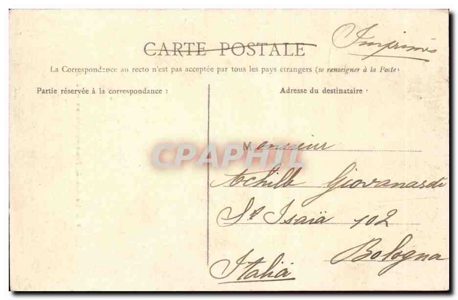 Caen cPA la grande porte du chateau — Verso