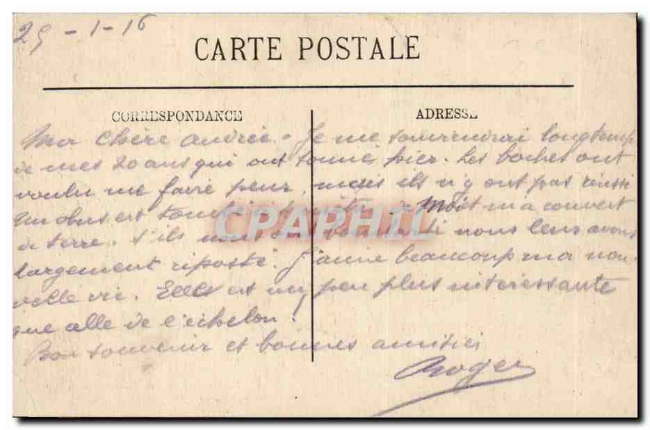 Caen cPA Vue sur l'orne et la caserne Hamelin — Verso