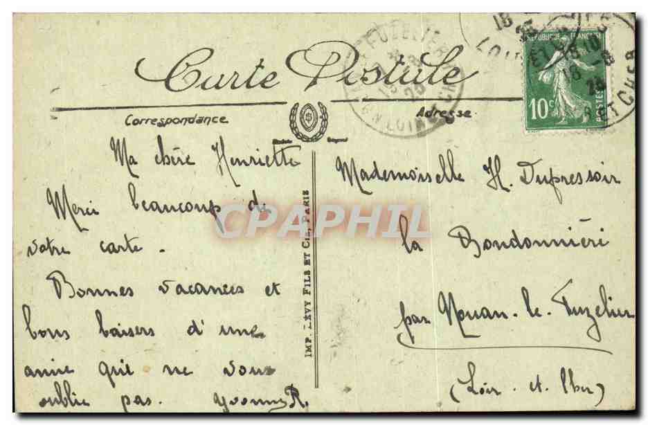 Blois - Chien et Herisson de la Ville CPA  — Verso