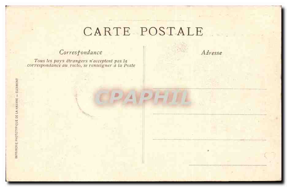 Bourrée d'Auvergne — scène de village — Imprenière Phototypique de La Haye — n° (3) — Verso