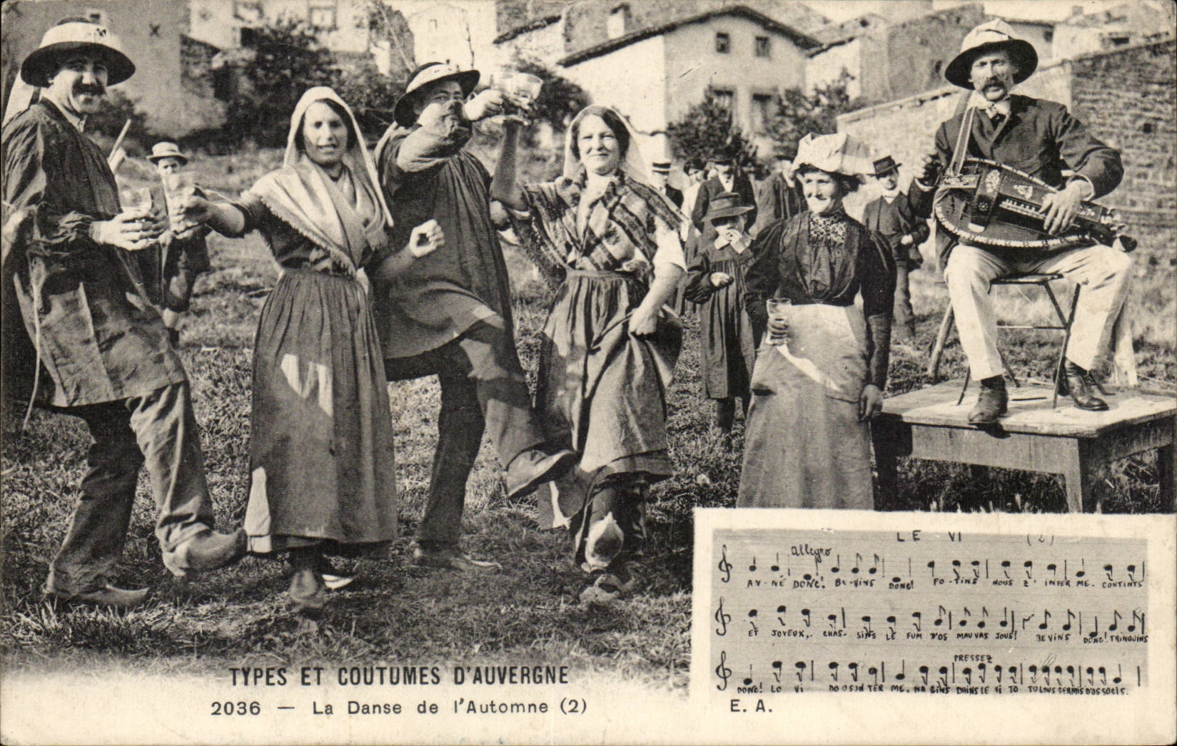La Danse de l'Automne — TYPES ET COUTUMES D'AUVERGNE — 2036 — E. A.