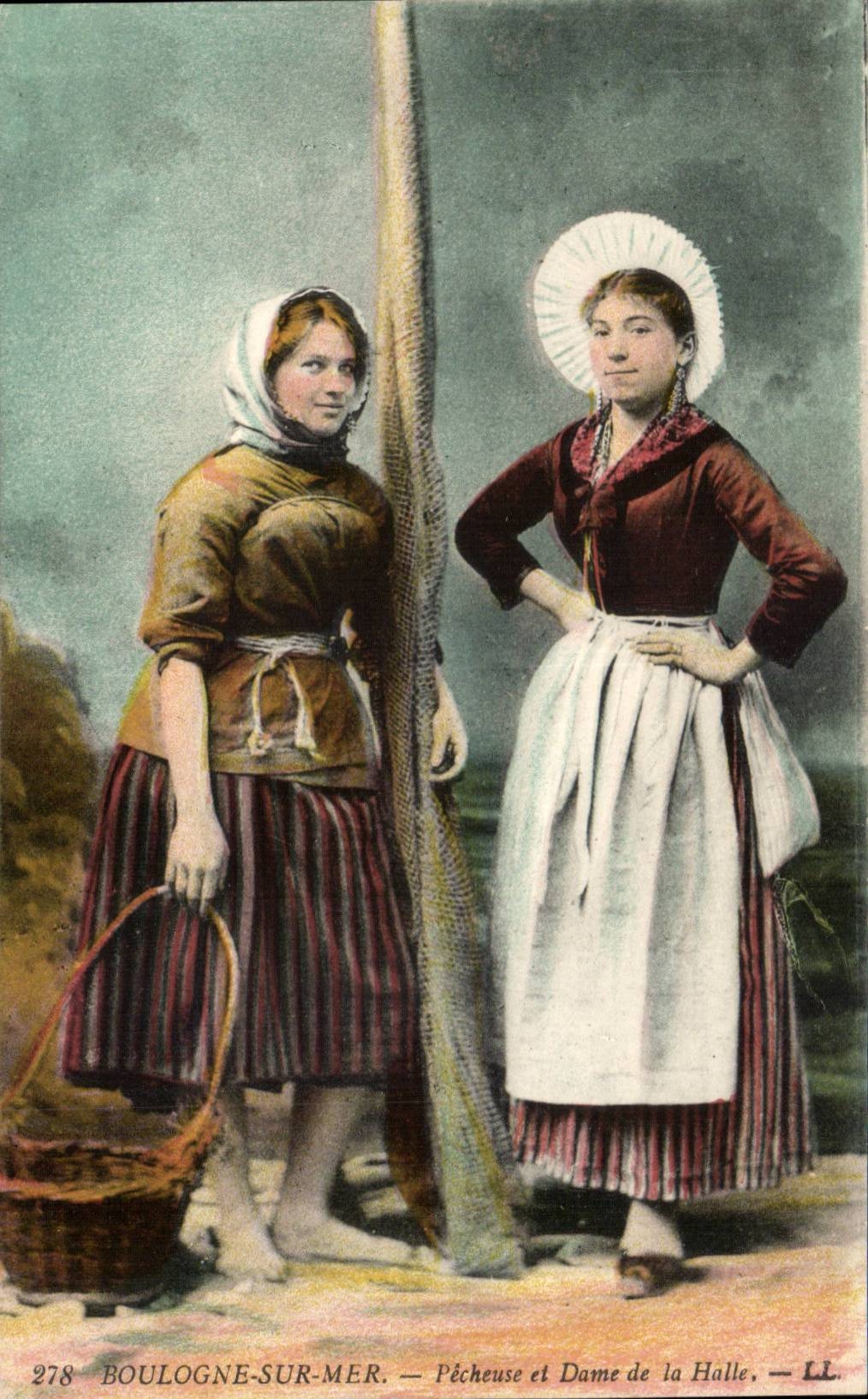 Boulogne-sur-Mer — Fischerin und Dame der Halle — LL, n° 278