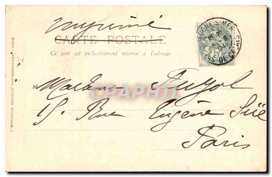Boulogne sur Mer - Femme - Fantaisie - Jeune Boulonnaise CPA  — Verso