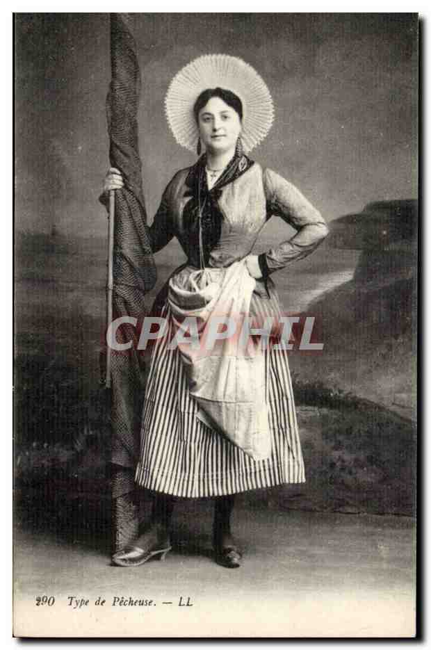 Boulogne sur Mer - Type de Pecheuse - Fantaisie - Femme - Matelote - CPA 